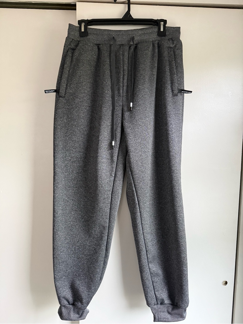 Vogue Men's Heather Gray Sweat Joggers with Drawstring